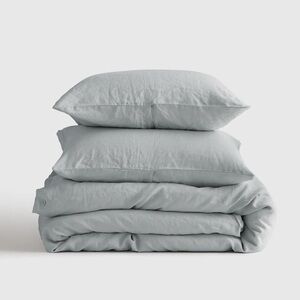 NWOT Quince “Mist” European Linen Duvet Cover Set King/Cal King